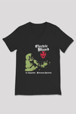 Electric Wizard Baskılı Unisex Siyah V Yaka Tişört - Tshirt