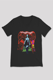 Electric Wizard Baskılı Unisex Siyah V Yaka Tişört - Tshirt