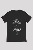 Electric Wizard Baskılı Unisex Siyah V Yaka Tişört - Tshirt