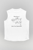Elektrik Mühendis Baskılı Unisex Kolsuz Beyaz Tişört - Tshirt