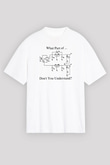 Elektrik Mühendis Baskılı Unisex Oversize Beyaz Tişört - Tshirt