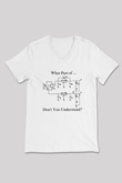 Elektrik Mühendis Baskılı Unisex V Yaka Beyaz Tişört - Tshirt