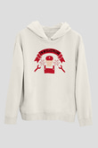 Elektrikçi Beyaz Unisex Kapüşonlu Sweatshirt