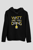 Elektrikçi Siyah Unisex Kapüşonlu Sweatshirt