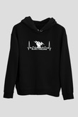 Elektrikçi Siyah Unisex Kapüşonlu Sweatshirt