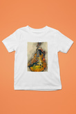 Elektro Gitar Baskılı Beyaz Unisex Beyaz Çocuk Tişört - Tshirt