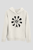 Elektro Gitar Baskılı Beyaz Unisex Hoodie