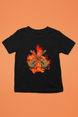 Elektro Gitar Baskılı Unisex Siyah Çocuk Tişört - Tshirt