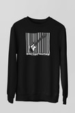 Elektro Gitar Baskılı Unisex Siyah Sweatshirt