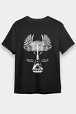 Elektro Gitar Baskılı Unisex Siyah Tişört - Tshirt