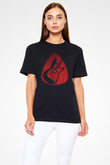 Elektro Gitar Baskılı Unisex Siyah Tişört - Tshirt