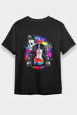 Elektro Gitar Baskılı Unisex Siyah Tişört - Tshirt