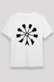 Elektro Gitar Unisex Baskılı Beyaz Tişört - Tshirt