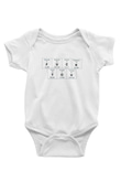 Elementler Uranyum Karbon Baskılı Unisex Beyaz Bebek Body - Zıbın