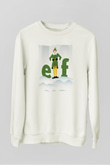 Elf Beyaz Unisex Sweatshirt