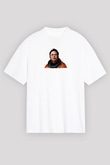 Elon Musk Baskılı Beyaz Unisex Oversize Tişört - Tshirt