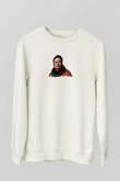 Elon Musk Baskılı Beyaz Unisex Sweatshirt