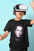 Elon Musk Baskılı Unisex Siyah Çocuk Tişört - Tshirt
