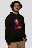 Elon Musk Baskılı Unisex Siyah Kapüşonlu Sweatshirt