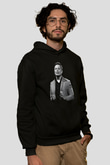 Elon Musk Baskılı Unisex Siyah Kapüşonlu Sweatshirt