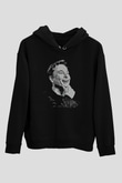 Elon Musk Baskılı Unisex Siyah Kapüşonlu Sweatshirt