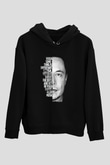 Elon Musk Baskılı Unisex Siyah Kapüşonlu Sweatshirt