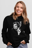 Elon Musk Baskılı Unisex Siyah Kapüşonlu Sweatshirt