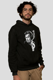 Elon Musk Baskılı Unisex Siyah Kapüşonlu Sweatshirt