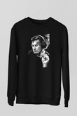 Elon Musk Baskılı Unisex Siyah Sweatshirt