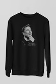 Elon Musk Baskılı Unisex Siyah Sweatshirt