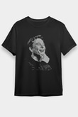 Elon Musk Baskılı Unisex Siyah Tişört - Tshirt