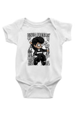 Elvis Presley Baskılı Unisex Beyaz Bebek Body - Zıbın