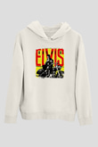 Elvis Presley Baskılı Unisex Beyaz Hoodie