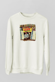 Elvis Presley Baskılı Unisex Beyaz Sweatshirt