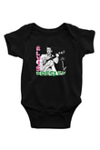 Elvis Presley Baskılı Unisex Siyah Bebek Body - Zıbın