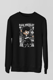Elvis Presley Baskılı Unisex Siyah Sweatshirt