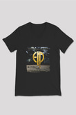 Emerson,Lake and Palmer Baskılı Unisex Siyah V Yaka Tişört