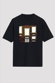 Emerson,Lake and Palmer Baskılı Unisex Siyah Oversize Tişört