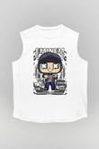 Eminem 8 Mile Baskılı Unisex Beyaz Kolsuz Tişört