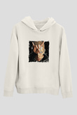 Eminem Baskılı Unisex Beyaz Kapüşonlu Sweatshirt