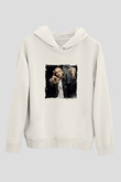 Eminem Baskılı Unisex Beyaz Kapüşonlu Sweatshirt
