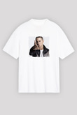 Eminem Baskılı Unisex Beyaz Tişört
