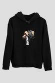 Eminem Baskılı Unisex Siyah Hoodie