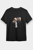 Eminem Baskılı Unisex Siyah Tişört