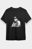 Eminem Baskılı Unisex Siyah Tişört