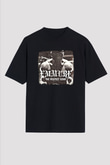 Emmure Baskılı Unisex Siyah Oversize Tişört