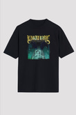 Emmure Baskılı Unisex Siyah Oversize Tişört