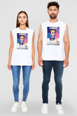 Emmy Noether Baskılı Unisex Kolsuz Beyaz Tişört - Tshirt