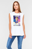 Emmy Noether Baskılı Unisex Kolsuz Beyaz Tişört - Tshirt