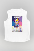 Emmy Noether Baskılı Unisex Kolsuz Beyaz Tişört - Tshirt